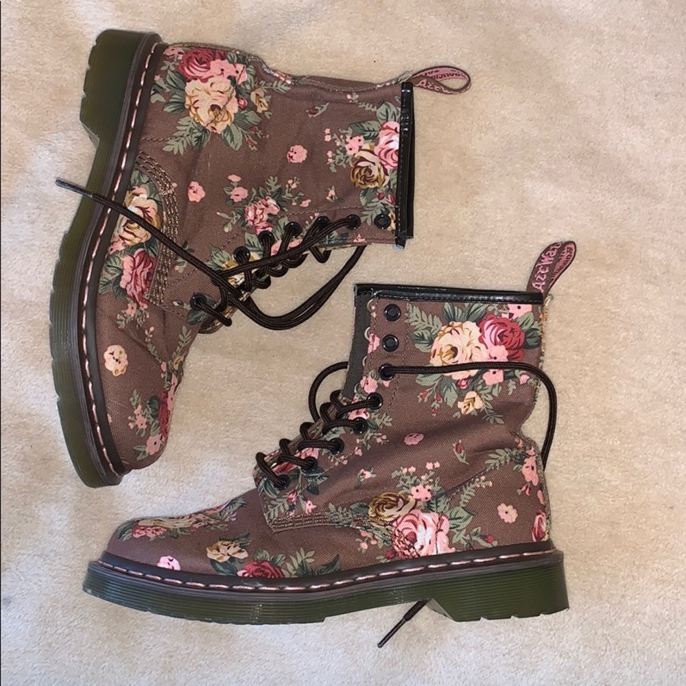 Floral Doc Marten boots - brand new